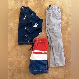 Boy’s 4T Lot - Carter’s Swim Set & Children’s Place Pants